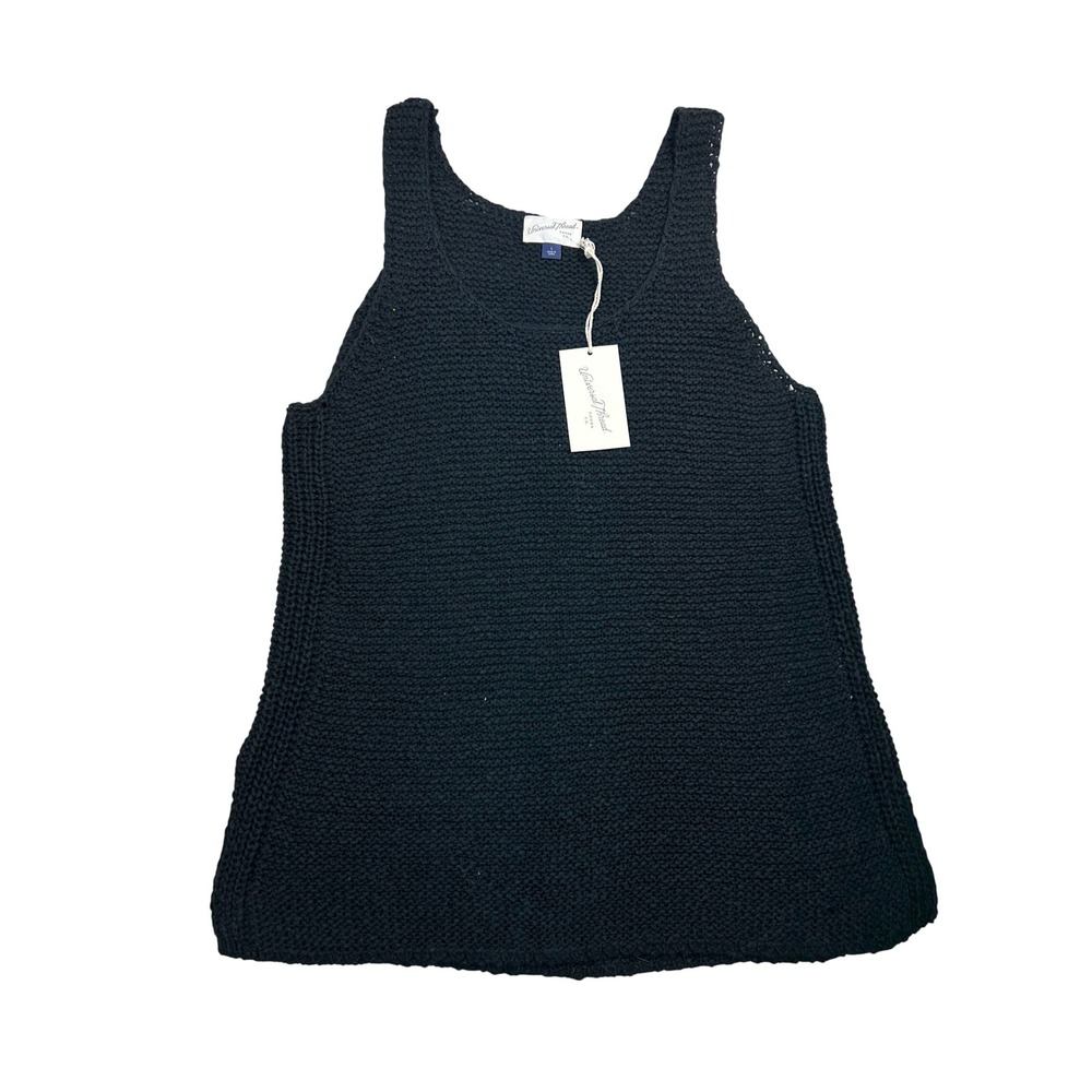 Universal Thread Women's Sweater Tank L Black Knit Sleeveless Ribbed Minimalist